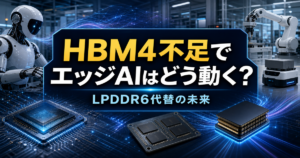 HBM4逼迫でエッジAI半導体はLPDDR6へ向かうのかのアイキャッチ画像