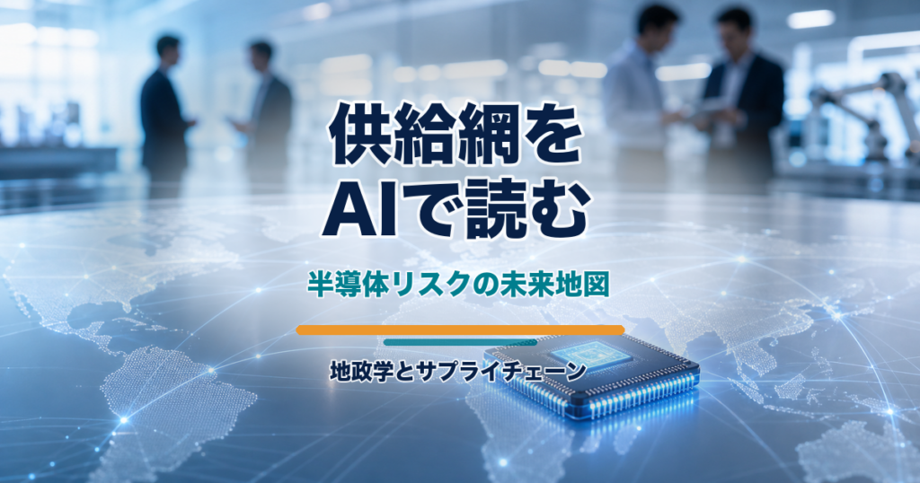 半導体サプライチェーンをAIで読む未来地図を写真で示すアイキャッチ画像