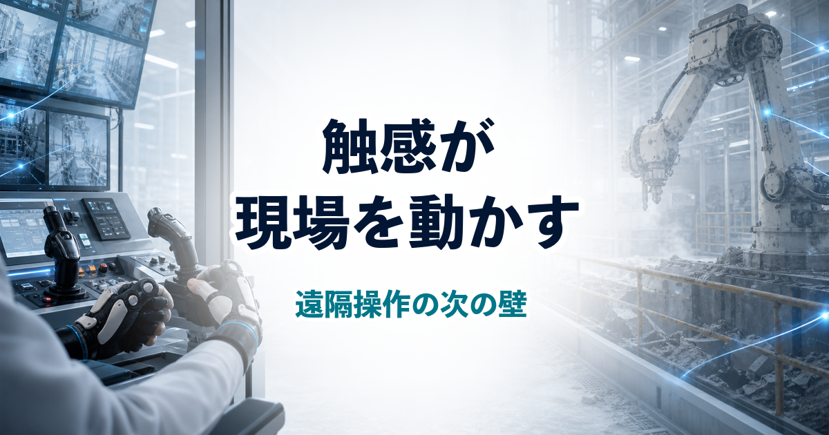 遠隔操作ロボットは触覚で進化する 帯域設計が変える現場の未来のアイキャッチ画像