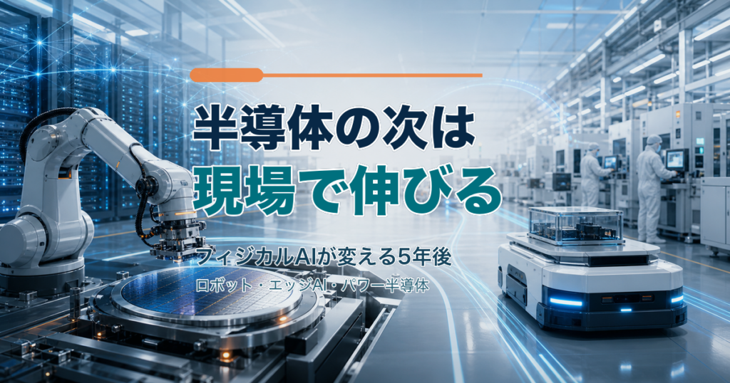 半導体の次は現場で伸びるというコピーでフィジカルAIと半導体市場の5年後を伝えるアイキャッチ画像