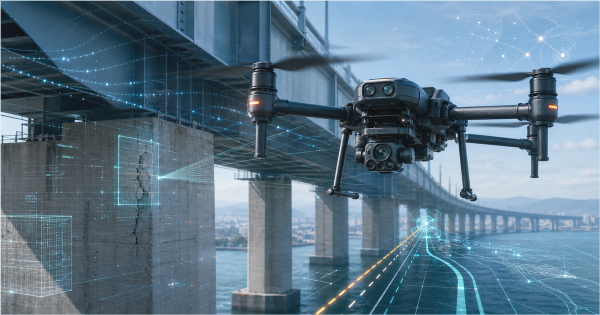 AIドローンが人工知能で周囲を認識し自律飛行する仕組みを示す見出し画像