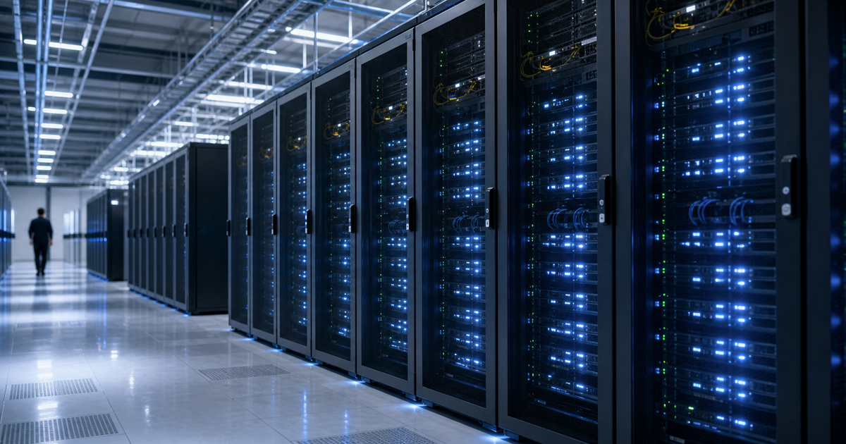 生成AIの利用拡大で需要が高まるAIデータセンターの写真ベース説明画像
