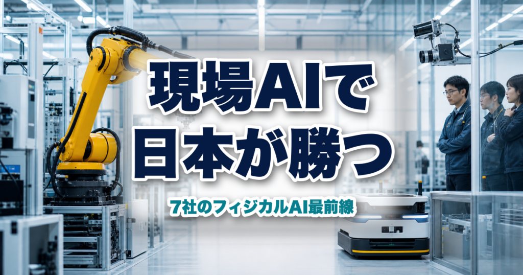 日本のフィジカルAI企業の現在地を表す工場とロボット