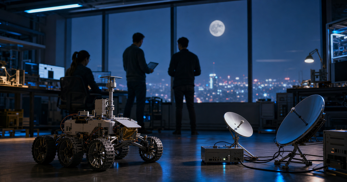 月面通信技術を地上のロボット通信へ応用する研究所