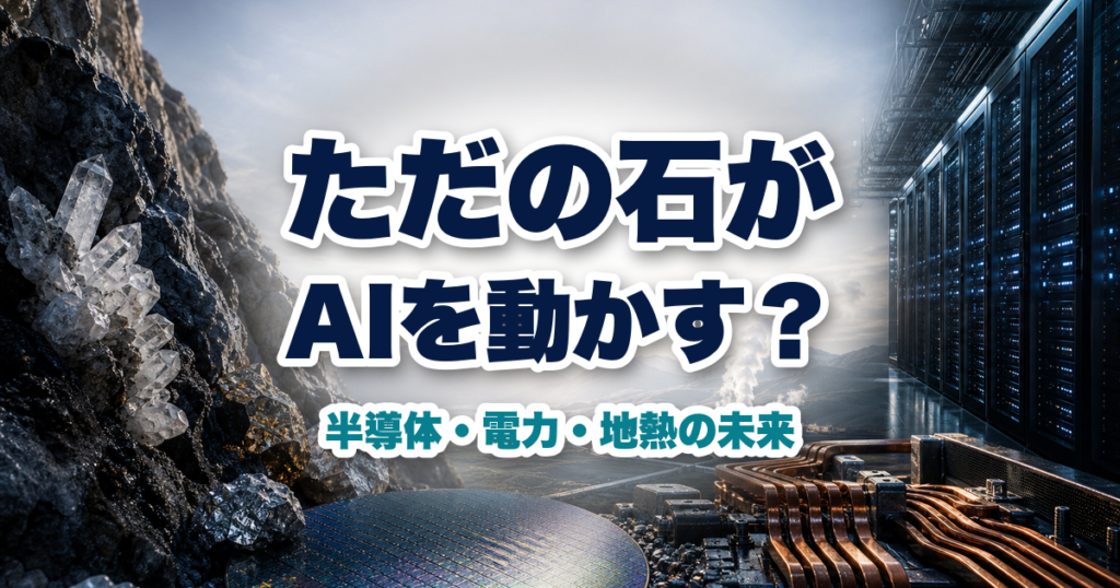 石英、シリコンウエハー、銅配線、データセンターと地熱発電をつないだAIインフラ