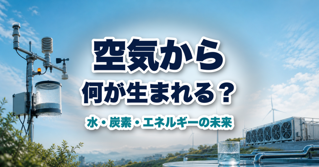 大気観測、水回収、風力、冷却設備が空気の可能性を示す風景